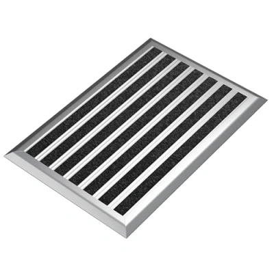 Imagen de felpudo exterior gris 40 x 60 cm, alfombrilla de aluminio, exterior, para la puerta casa, esterilla entrada,