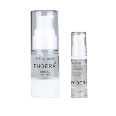 Imagen de Oneklik Base de maquillaje, cobertura completa, control aceite, maquillaje larga duración, sin aceite 6ml (Paquete 1) Transparente