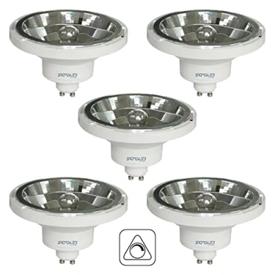 Imagen de Sigmaled lighting, FOCO led AR111 REGULABLE GU10 14W (=110W halógeno), 1000 lúmenes, blanco NATURAL 4000K, Bombilla para interior, 5 Unidad