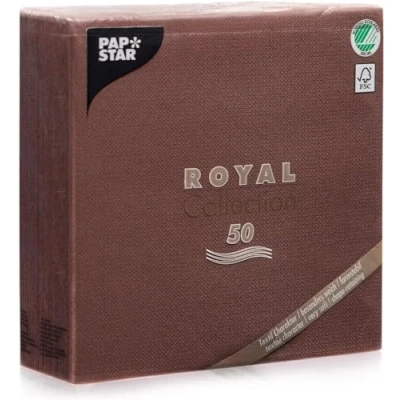 Imagen de PAPSTAR servilletas, Papel, marrón, Square Dinner Size, 50