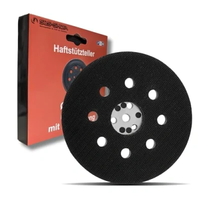 Imagen de Disco de lijado con velcro, diámetro 125 mm, negro, accesorio para lijadora orbital y discos, dureza media, 8 agujeros, discos abrasivos mm