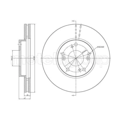 Imagen de Disco de freno METELLI 23 1555C