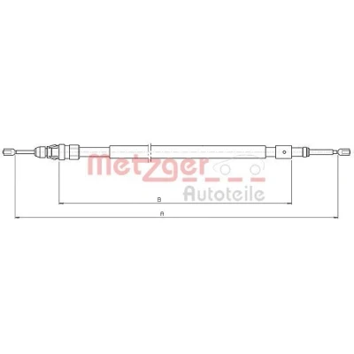 Imagen de METZGER 10.4523 Cable de Freno Mano Atrás izquierda, derecha, izquierda 1702/932 COFLE