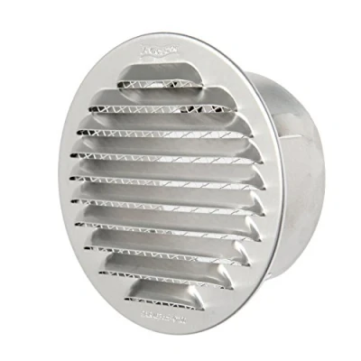 Imagen de La Ventilazione GTA100R Rejilla de ventilación Redonda empotrable, Alluminio, ø 125 mm