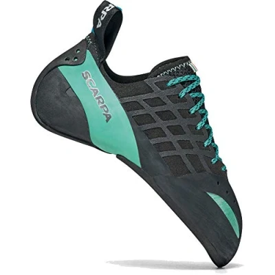 Imagen de Scarpa Instinct WMN, Zapatillas de Escalada Mujer, Black Aqua FJW, 37.5 EU
