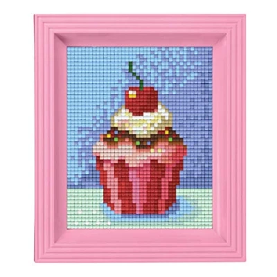 Imagen de Pracht Creatives Hobby Kreativität Mosaik Envoltorio de Regalo para Cupcakes, Imagen píxel con Marco diseñar niños y Adultos (P31228)