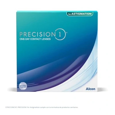 Imagen de PRECISION1 for Astigmatism Lentes de contacto tóricas reemplazo diario, Pack 90, R 8.5 mm, D 14.5 cilindro 1.75, eje 090, 0.50 Diopt