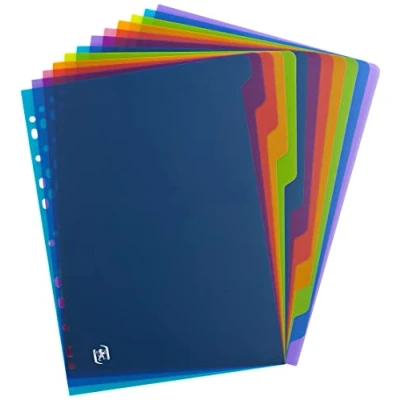 Imagen de Elba Divisores oxford de 12 unidades A4, Colores Surtidos