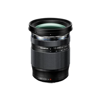 Imagen de Olympus Objetivo M.Zuiko Digital ED 12 200 mm F3.5 6.3, Zoom estándar, Adecuado para Todas Las cámaras MFT (Modelos OM D &amp; Pen, Serie G de Panasonic), Negro