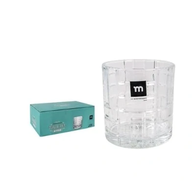 Imagen de Juego de 6 Vasos Cristal Transparente Para Agua, Whisky, Zumos, Refrescos Set Tazas Calidad Alta y Resistente Uso Diario, Eventos, Hogar o Professional (Thuraya 275cc)