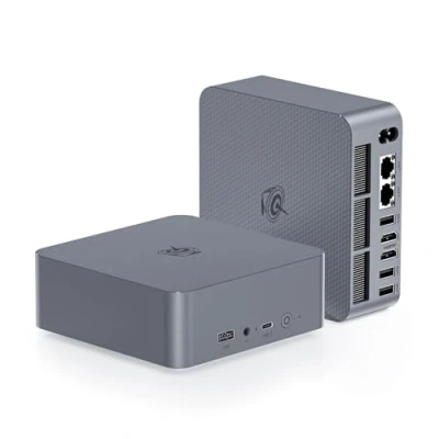 Imagen de Beelink Mini PC EQR5, AMD Ryzen 5 Pro 5650U (6C/12T, hasta 4.2 GHz), Ordenador 8 GB DDR4 RAM 500 NVME SSD, Micro 4K @ 60 Hz, Dual Pantalla, Gaming PC, WiFi6, BT5.2