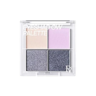 Imagen de FV Paleta De Sombras Ojos 4 Colores Alta Pigmentación, Mate Y Brillantes, Larga Duración, Fácil Difuminar Para Maquillaje Diario (Purple)