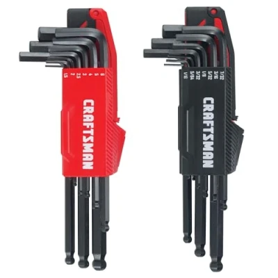 Imagen de Craftsman Juego de llaves hexagonales, métricas/SAE, 20 piezas (CMHT26020), color negro