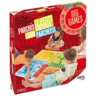 Imagen de Cayro Parchís + 5 Años Modelo Gigante Tablero 100 x cm Juego de Mesa Niños y Adultos para Jugar al Aire Libre Ideal 2 a 4 Jugadores