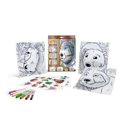 Imagen de Crayola POPS Kit Actividades 3D, para Colorear y Crear dibujos en actividad creativa regalo niños, tema Naturaleza Salvaje, a partir de 6 años, 04 2807