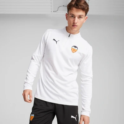 Imagen de Puma Valencia CF MIT Viertellangem Reissverschluss Equipación de clubes, Hombre, Talla: Medium, White