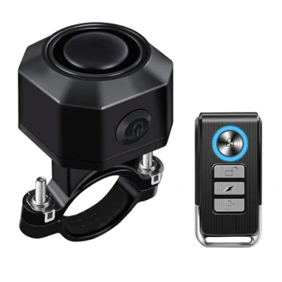 Imagen de Sistema de Alarma Bicicleta con Control Remoto Inalámbrico USB Recargable Tracker Antirrobo Vibración Scooter