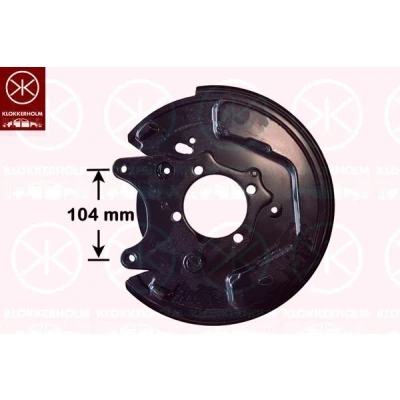 Imagen de KLOKKERHOLM 8116876 Chapa Protectora de Disco Freno Eje trasero, derecha TOYOTA: Corolla IX Hatchback