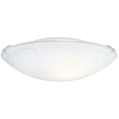 Imagen de Eglo 89238 iluminación de techo Blanco E27, Lámpara, Blanco, Dormitorio, Cocina, Salón, Alrededor, Cepillado, Vidrio, Acero, IP20