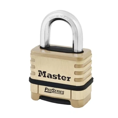 Imagen de Master Lock 1175D Candado de combinación, que se puede restaurar, latón