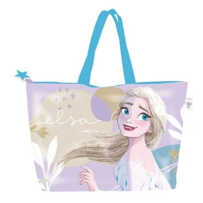Imagen de ARDITEX WD14977 Bolsa de Playa 48x32cm con cremallera DISNEY Frozen