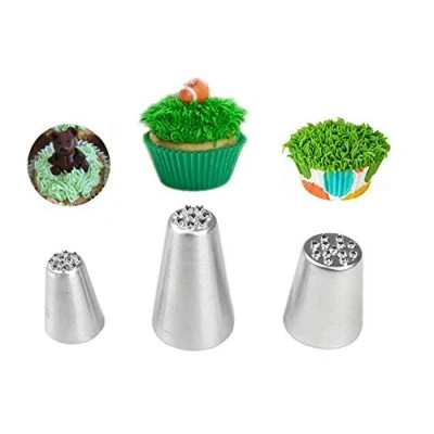 Imagen de DUORUI 3pcs Boquillas Pastelera de Acero Inoxidable Reutilizables para Decoración Cupcakes Crema Tartas