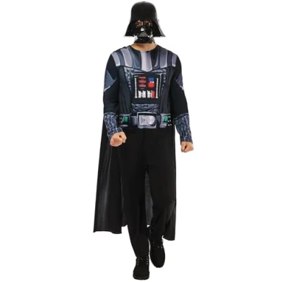 Imagen de Rubies Disfraz Darth Vader Clásico para adultos, hombres y mujeres, Jumpsuit impreso con detalles, capa máscara, Licencia Oficial Star Wars Carnaval, fiestas, cosplay