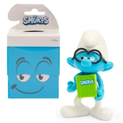 Imagen de PITUFOS 3 pcs de Divertidas Figuras 8 cm, Figura aleatoria Coleccionable, Mecanismo articulación accionado por un botón en la colita del Smurf, Niños años, Famosa (PUF12000)