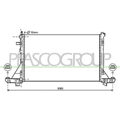 Imagen de PRASCO DS962R004 Radiador, refrigeración del motor Aluminio 775 470 23 Aletas unidas mecánicamente RENAULT: MASTER 3 Kasten,
