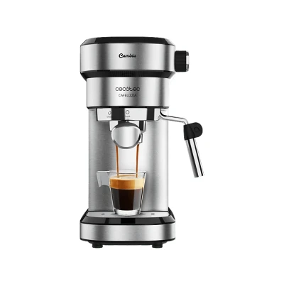 Imagen de Cafetera express Cecotec Cafelizzia 790 Steel, 1350W, Calentamiento rápido, 20 bar, 1.2 L, 1 2 cafés, Inox