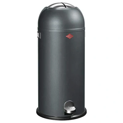 Imagen de Wesco 180 731 13 Kickmaster Maxi Cubo de la Basura con Pedal, Color Negro