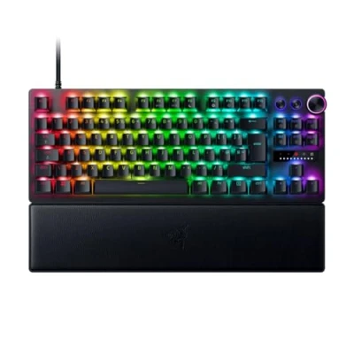 Imagen de Razer Huntsman V3 Pro Tenkeyless TKL Teclado óptico analógico de Deportes electrónicos con Cierre a presión y Modo liberación rápida (ajustes Bordo, Rueda multifunción Botones Control