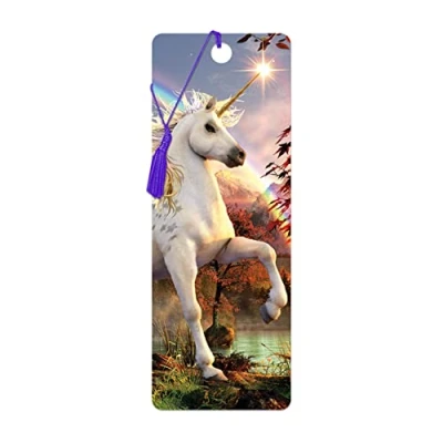 Imagen de 3D LiveLife Marcapaginas Unicornio estrellas de Deluxebase. Un marcapáginas unicornios con lenticular e ilustraciones licencia del reconocido artista David Penfound