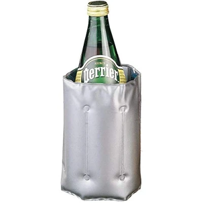 Imagen de Metaltex Enfriador DE Botellas con Velcro &#039;Cool&#039;, Acero Inoxidable, Plateado, 2.7 x 14.5 23 cm