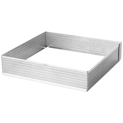 Imagen de Lacor 68567 Molde Aro Cuadro Perforado 7x7x3,5cm Inox