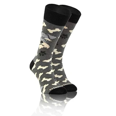 Imagen de Sesto Senso Calcetines Divertidos Algodón Mujer Hombre Locos Coloridos Funny Socks Animal Perrito 43 46 Perro