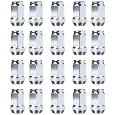 Imagen de RYBO Juego de 20 tuercas hexagonales aleación cromada M12 x 1,5, 19 mm, compatibles con Ford y más