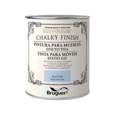 Imagen de Rust Oleum Bruguer Chalky Finish pintura para muebles Azul Cielo 750 ml