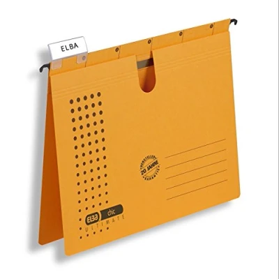 Imagen de Elba Chic Ultimate 85741GB Carpeta con ganchos para colgar y orificio dedo (25 unidades), color amarillo