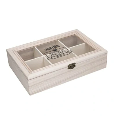 Imagen de La Cafetière LCTEABOX Cajita de té con 6 Compartimentos, Madera