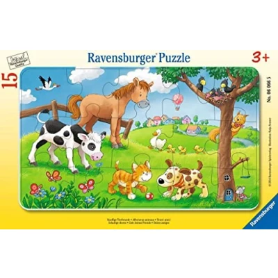 Imagen de Ravensburger 06066 Niño Puzzle con Marco Loving Pets 15 Piezas