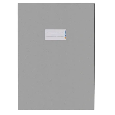Imagen de HERMA Funda para cuaderno de ejercicios papel A4, con campo inscripción, hecha 100% reciclado, chaquetas cubierta deslizante la escuela, gris