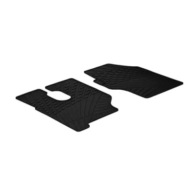 Imagen de Gledring 0910 Juego de alfombrillas suelo Caucho delante 2 negro 750mm 550mm