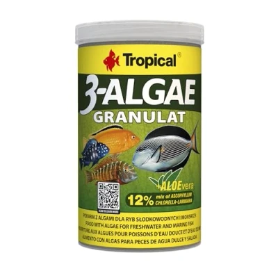 Imagen de 3 Algae GRANULAT 1000ml / 440g Alimento con Algas para Peces de Agua Dulce y Salada