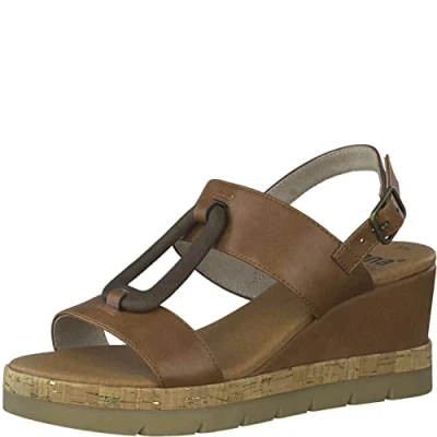 Imagen de Jana 8 28371 20, Sandalia con talón Mujer, Cognac, 37 EU Ancho