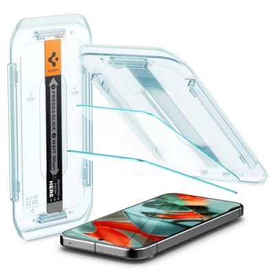 Imagen de Spigen EZ Fit Cristal Templado Clear Protector De Pantalla Google Pixel 9 Pro XL Paquete 2