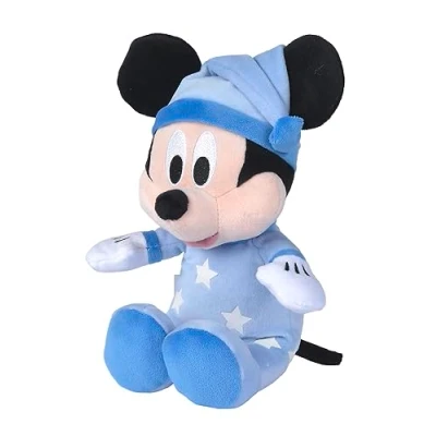 Imagen de Simba Disney 6315870349 Ratón de Mickey 25 cm Que Brilla en la Oscuridad, Mouse, Juguete para bebé, Peluche, edredón Adecuado a Partir los Primeros Meses Vida