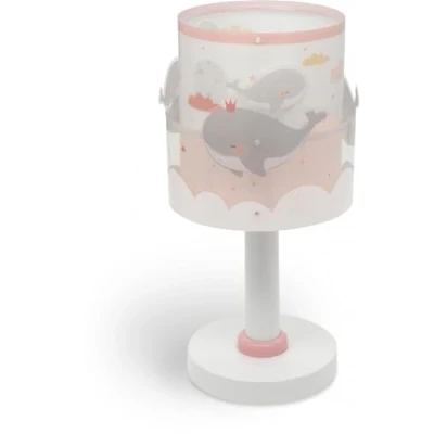 Imagen de Dalber Whale Dreams Lámpara de Mesa o mesilla Infantil Ballenas Rosa Animales, 61171S, E14