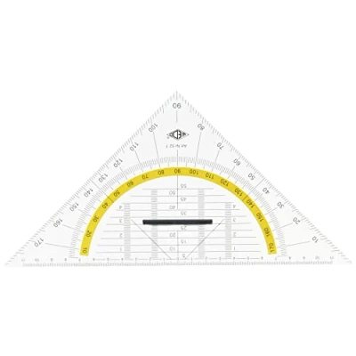 Imagen de Wedo 0527 Escuadra de geometría con mango, 250 mm, transparente