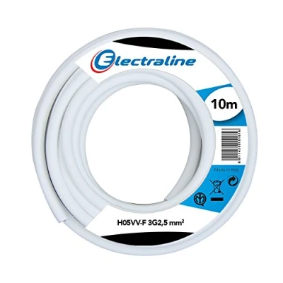 Imagen de Electraline 20607085J Cable (10 m), color blanco